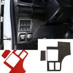Cubierta de panel de botones con capucha de fibra de carbono suave para T@yota Hilux Revo 2015-2021 - Imagen 1 de 7