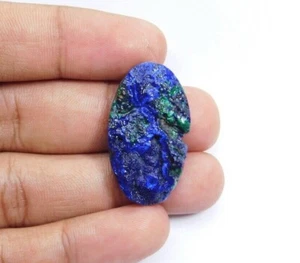 Top Grade 100% Natural Azurite Druzy Gemstone Loose For Jewelry 38 Cts. ME-5031 - Picture 1 of 4