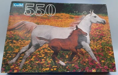 Vintage JigSaw Puzzle,550 piece,  by Guild, Mare and Foal,  Rare - Image 1 of 4