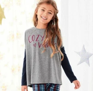 Girls Matilda Jane 435 Moments With You Cozy Vibes Top Lounge Pajama Shirt Sz 16 - Picture 1 of 9