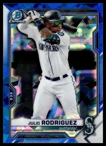 2021 BOWMAN CHROME SAPPHIRE JULIO RODRIGUEZ BCP-86 MARINERS - Picture 1 of 2