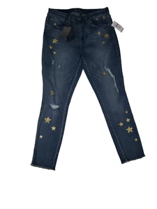 Seven7, High Rise Ankle Skinny Distressed Cropped Size 10 - Picture 1 of 17