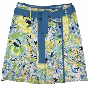 NWT Nine & Company Womens Colorful Lightweight Floral Pleated A Lined Skirt 14 - Picture 1 of 10