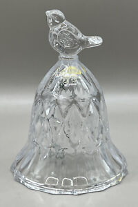 New ListingVintage crystal glass bell small with bird handle 3â€�