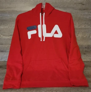 Sudadera con capucha vintage FILA Spellout estampado gráfico logotipo para hombre talla grande - Imagen 1 de 7