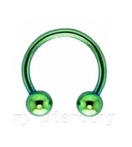 1pc 14G Anodized Surgical Steel Horseshoe Circular Barbell Earring Labret Septum - Picture 1 of 7