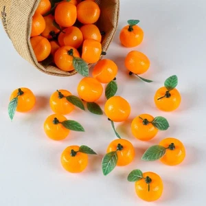 10pcs Mini Simulation Orange Handicrafts Fruit Model Home Kitchen Decor - Picture 1 of 12