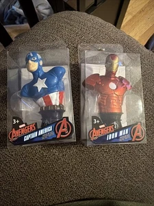 Lot ~ 2 Marvel Avengers Mini Büste Figuren - Captain American ~ Ironman - Bild 1 von 2