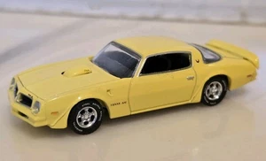 Auto World Vintage 1976 Pontiac Firebird T/A Trans Am Yellow 1:64 Birdbrain - Picture 1 of 8
