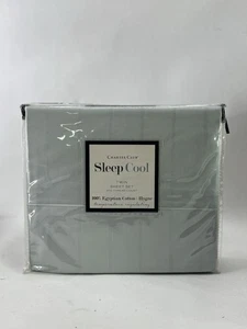 Juego de sábanas dobles Charter Club Sleep Cool 400 hilos Hygro verde claro - Imagen 1 de 10