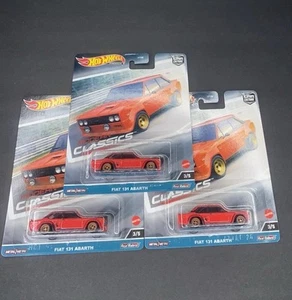 Hot Wheels Fiat 131 Abarth - Modern Classics - Hot Wheels Premium 3/5 - Lot Of 3 - Picture 1 of 5