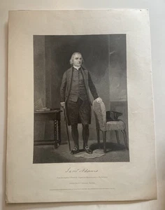 Ritratto di Samuel Sam Adams c. 1862 incisione in acciaio Alonzo Chappel - Foto 1 di 4