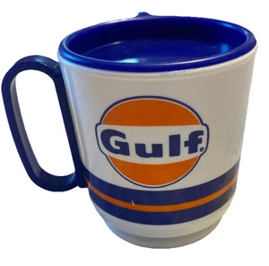 Vintage Golf Öl Werbung Reisebecher kleiner Plastikbecher mit Deckel - Bild 1 von 5