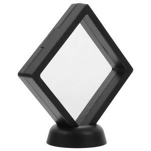 Set 2 Espositore Trasparente Scatola Ombra Astuccio Portamonete Viaggio Nero - Foto 1 di 12