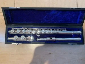 AMAHA YFL-451 Flute Solid Silver Headjoint Used With Hard Case - Picture 1 of 8