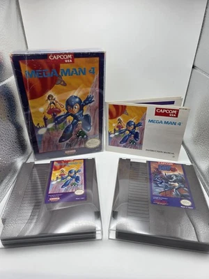 Mega Man 4 (CIB) - Mega Man 3 Cart. only -  Nintendo NES LOT **TESTED** - Image 1 of 4
