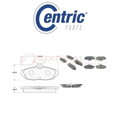Centric Posi Quiet Disc Brake Pads w Shims for 1993-1997 Ford Thunderbird fa Foto 1 de 4