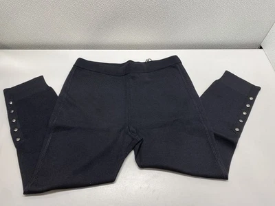 Akris Womens Pants Black Size 16 Pull-On Stretchy Straight Leg Snap-Buttons - Image 1 of 4