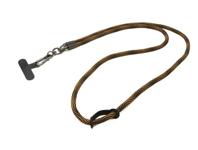 Umhänge Band Schulter Hals Schlaufe für Smartphone Hülle aus Nylon Schwarz Gelb - image 1 of 3