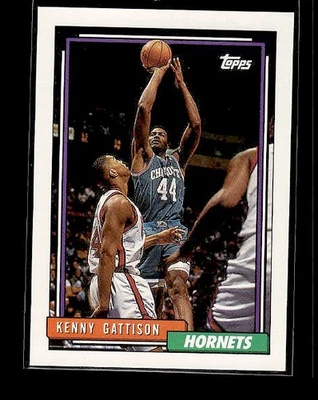 1992-93 Topps #21 - Kenny Gattison - Charlotte Hornets Basketball Card - Image 1 of 2