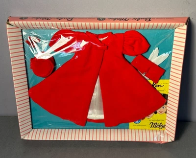 #939 Mattel Barbie Red Flare 1962 outfit NRFB Vintage Barbie Doll - Image 1 of 4
