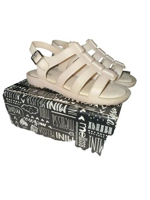 Mini Melissa Khaki Jelly Sandals Big Kids Size 10 Shoes Youth Open Toe Flats - Изображение 1 из 4