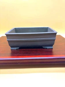 Dunkelbrauner Bonsai Topf 22 x 16 cm Japanische Kunstform Miniatur Baum Behälter - Bild 1 von 8