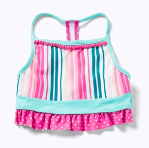 Matilda Jane Enchanted Garden Style Play Striped Girls Swim top Size 16 EUC - Picture 1 of 9
