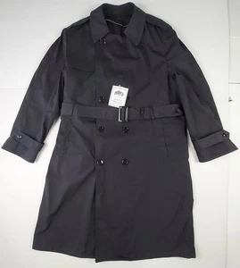 DSCP Garrison Collection All Weather Trench Coat Mens 44R Black NWT (No Liner) - Picture 1 of 12