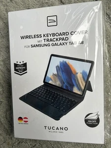 TUCANO WIRELESS KEYBOARD COVER TRACKPAD FOR SAMSUNG GALAXY TAB A8 BLACK - Afbeelding 1 van 2