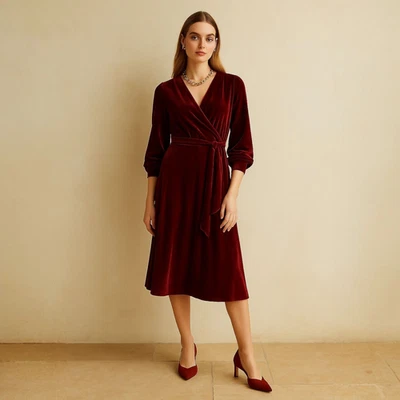 Franco Sarto Tana Womens Size 10 Red Suede Half d'Orsay Pointed Toe Pumps NIB - Image 1 of 4