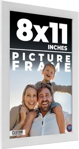 8x11 Rahmen weiß Echtholz Bilderrahmen Breite 0,75 cm | Innenrahmen Abt. - Bild 1 von 9