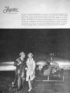 PUBLICITÉ COLLECTION DE PLUIE JUPITER CHAPEAU GELOT CHAUSSURE CÉDRIC HÉLICOPTÈRE - Picture 1 of 1