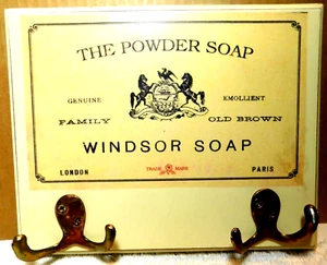 London Paris~The Power Soap Trademark Windsor Wall Sign & Robe/ Towel Rack - Picture 1 of 24