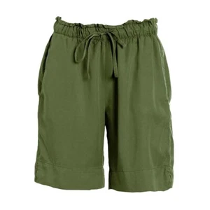 DEHA Shorts con Coulisse Donna Bermuda Verde XS - Foto 1 di 1