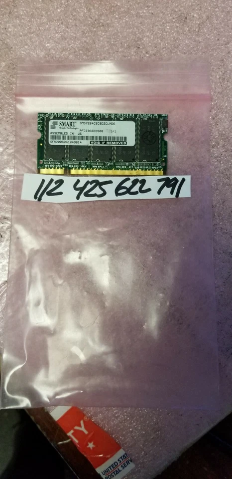  512MB 1RX8 DDR PC2700 333MHZ  CL2.5  200PIN SINGLE RANK 64X8  ECC NON-REG  - Image 1 of 1