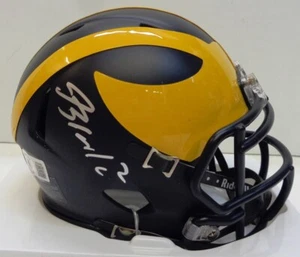 Blake Corum Autographed Michigan Wolverines Speed Mini Helmet - Picture 1 of 1