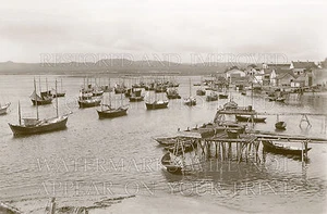 11x14 Fotodruck Fischerboote Barachois Gaspe Village Quebec PQ Atlantikküste - Bild 1 von 1