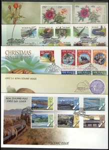 NEW ZEALAND FDC’s x10 DIFFERENT 1997 (ID:FG37) - Picture 1 of 3