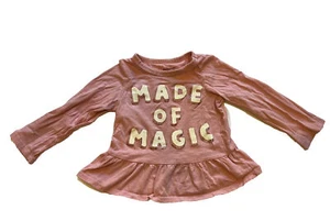 Toddler Girls MADE OF MAGIC 24 Mo Long Sleeve Pink Peplum Top First Impressions - Picture 1 of 4