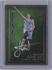 NIKOLA JOKIC 2015-16 PANINI LUXE #LX-NJK FRAMED ROOKIE SILVER INK AUTO 67/75 RC
