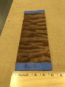 Makore Pommele Holzfurnier 5" x 13" roh ohne Unterlage 1/32"-1/42" dick "AA" - Bild 1 von 1