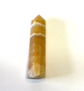 Natürlicher gelber Calcit Kristall Turmspitze - Bild 1 von 8