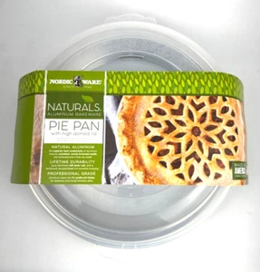 Nordic Ware Naturals Aluminum Pie Pan with High Domed Lid 10 in. USA - Picture 1 of 2
