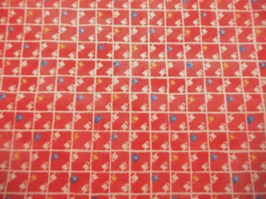 Cotton Fabric 1 Yard SALE Tiny Blue White Tea Cups Soft Dusty Orange RJR #PC Nov - Picture 1 of 2