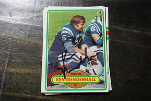 KEN MENDENHALL BALTIMORE COLTS AUTOGRAPHED FOOTBALL CARD - Picture 1 of 1