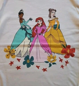 NWT HANNA ANDERSSON DISNEY PRINCESSES GRAPHIC L/S TEE SHIRT 130 8 $40 - Picture 1 of 4