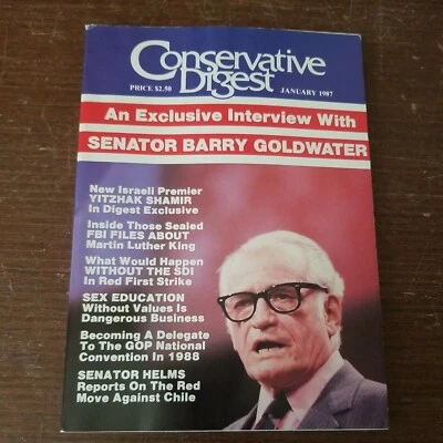 Conservative Digest Magazine JANUARY 1987 Barry Goldwater Interview - Image 1 of 2