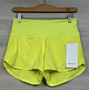 Lululemon Speed Up HR Short 4” Lined Swift Fabric Size 4 Electric Lemon 54883 - Picture 1 of 5