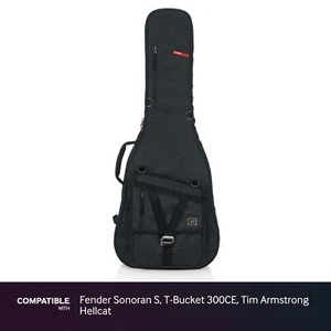 Gator Black Gig Bag fits Fender Sonoran S, T-Bucket 300CE, Tim Armstrong Hellcat - Picture 1 of 13